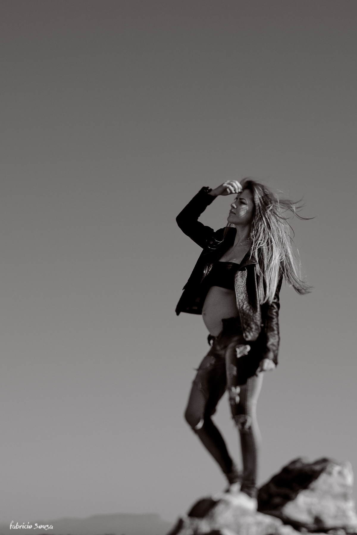 retrato de silhueta da grávida Vanessa Will