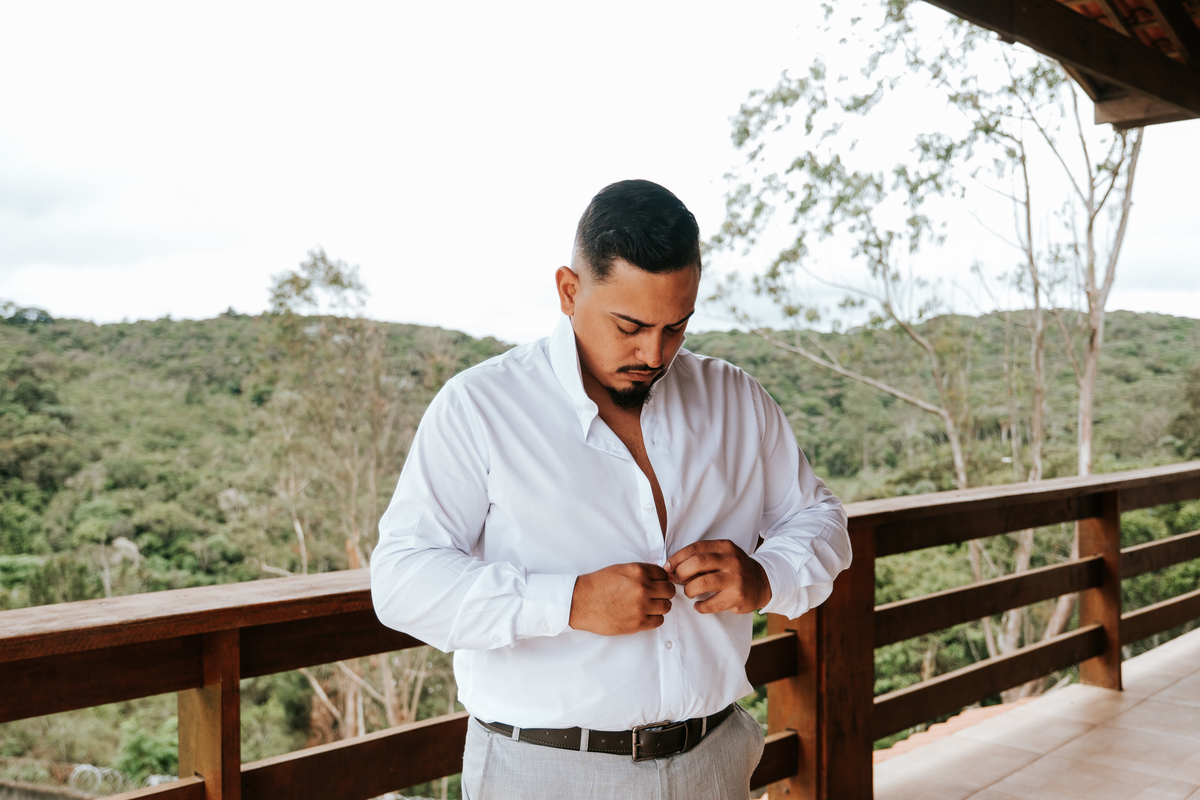 Make of noivo Fazenda Bella Vista