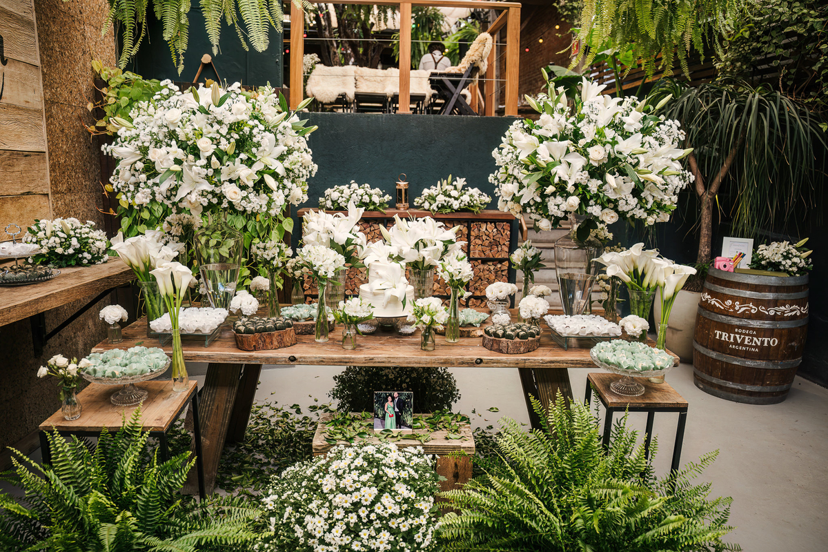 Detalhes da decoração de mini wedding no Rincon Escondido em São Paulo