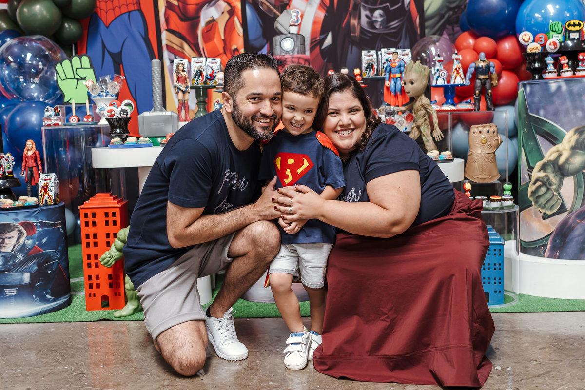 Festa Infantil tema super heróis no Espaço Jack Kingdon em Santo André por Jstella Fotografia