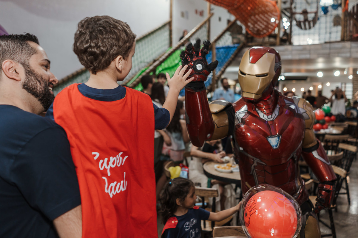 Festa Infantil tema super heróis no Espaço Jack Kingdon em Santo André por Jstella Fotografia