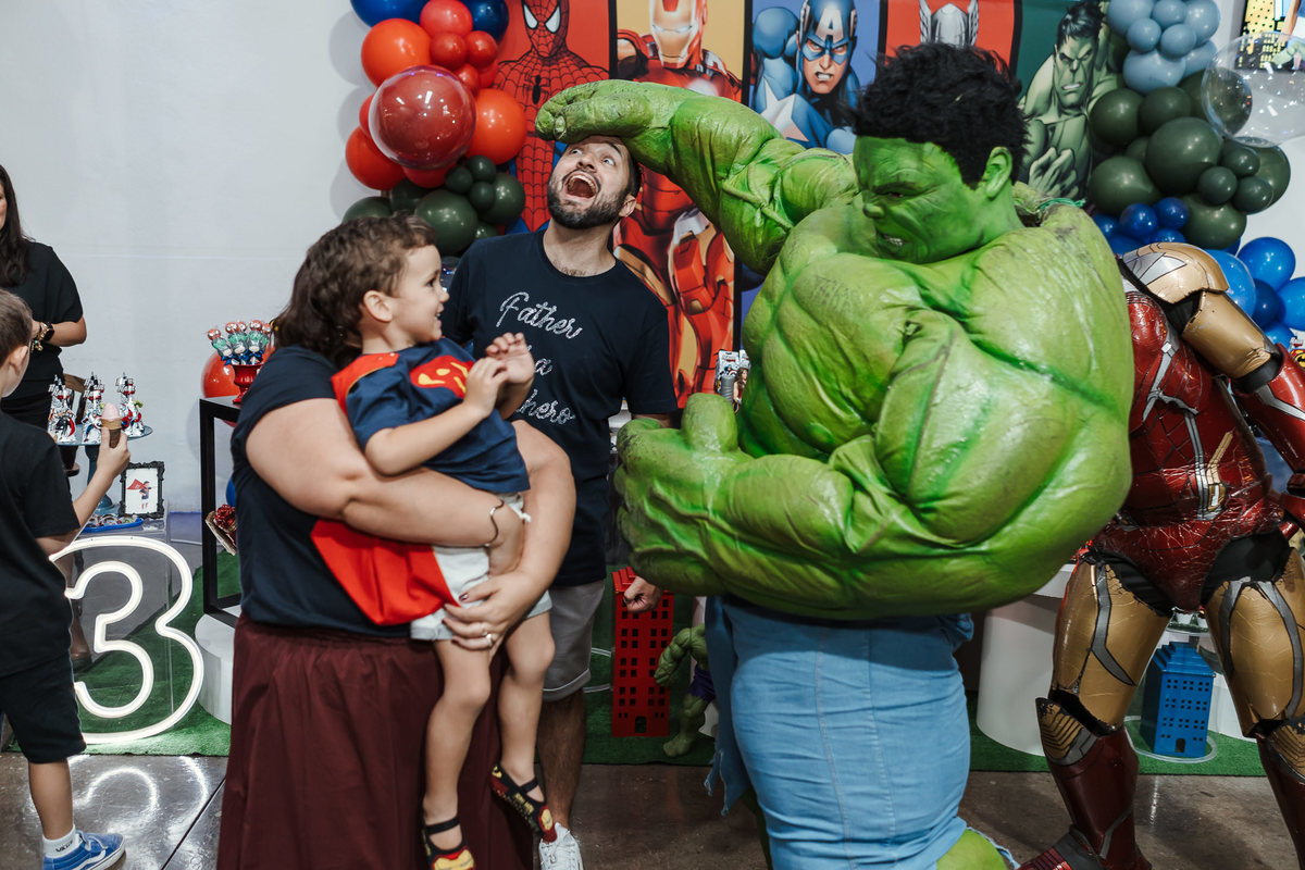 Festa Infantil tema super heróis no Espaço Jack Kingdon em Santo André por Jstella Fotografia