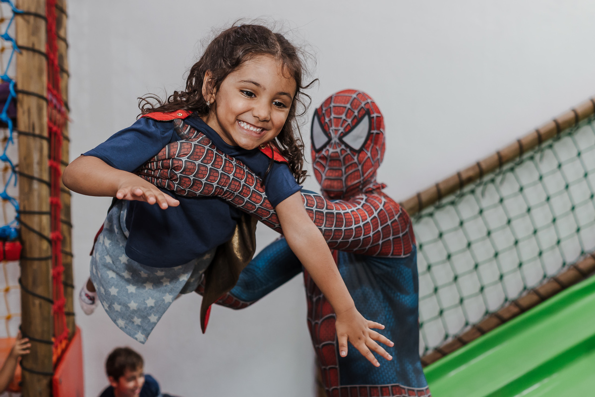 Festa Infantil tema super heróis no Espaço Jack Kingdon em Santo André por Jstella Fotografia
