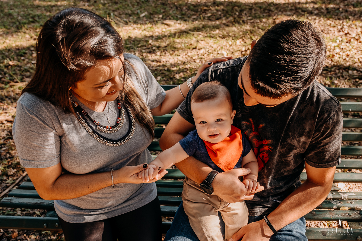 ensaio de bebê no parque