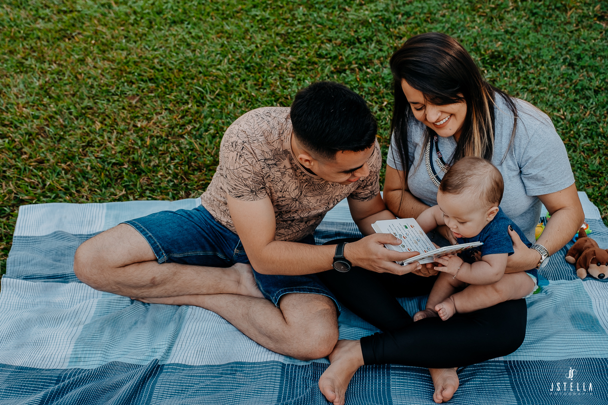 ensaio de bebê no parque