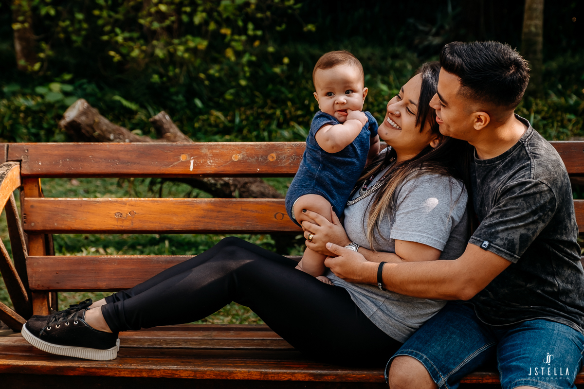 ensaio de bebê no parque