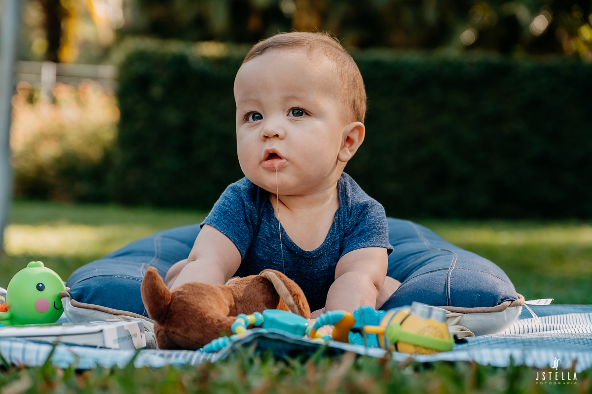 ensaio de bebê no parque