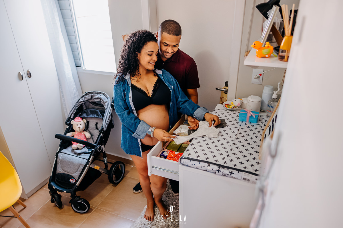 ensaio gestante em casa