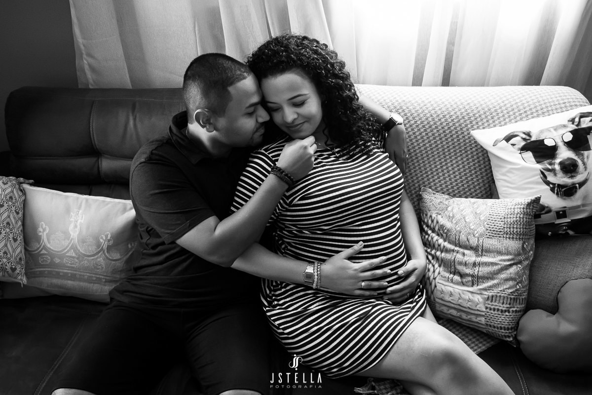 ensaio gestante em casa