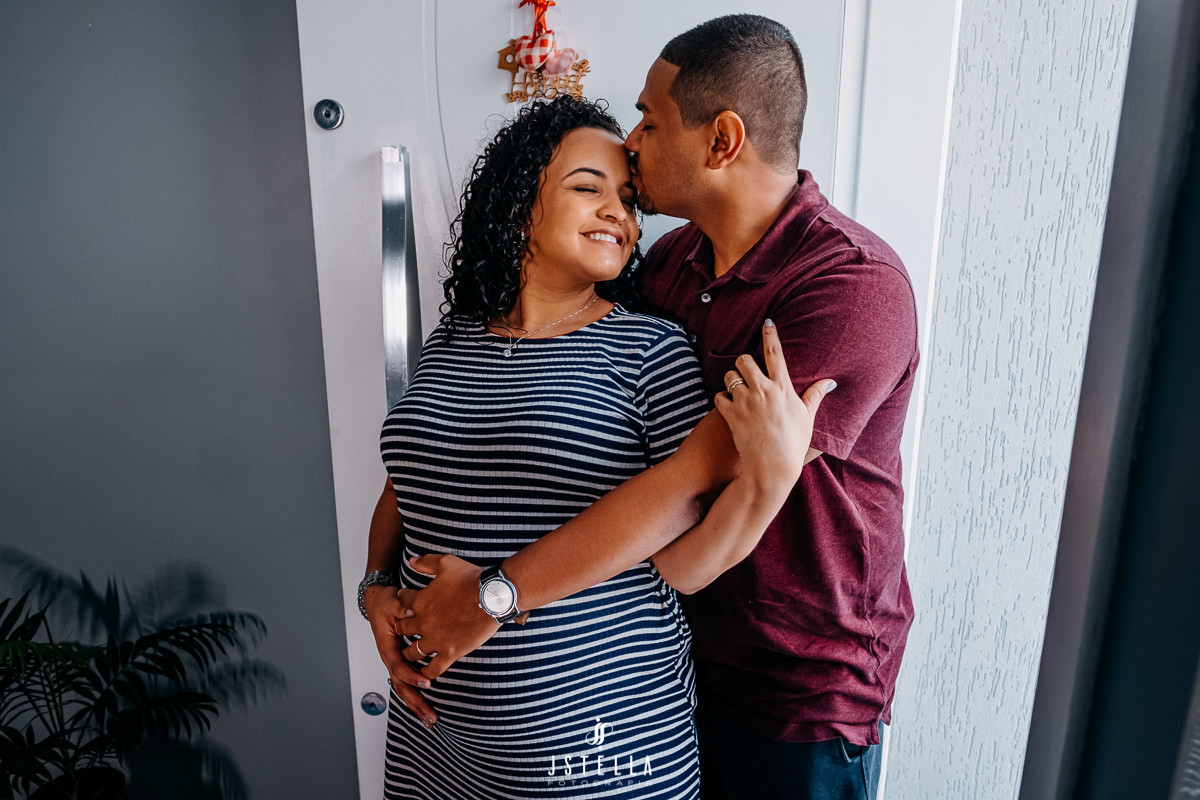 ensaio gestante em casa