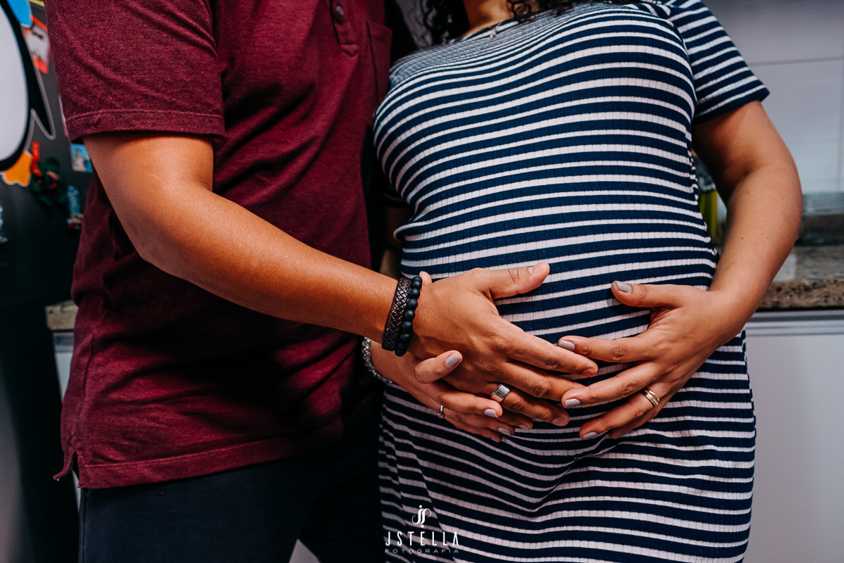 ensaio gestante em casa