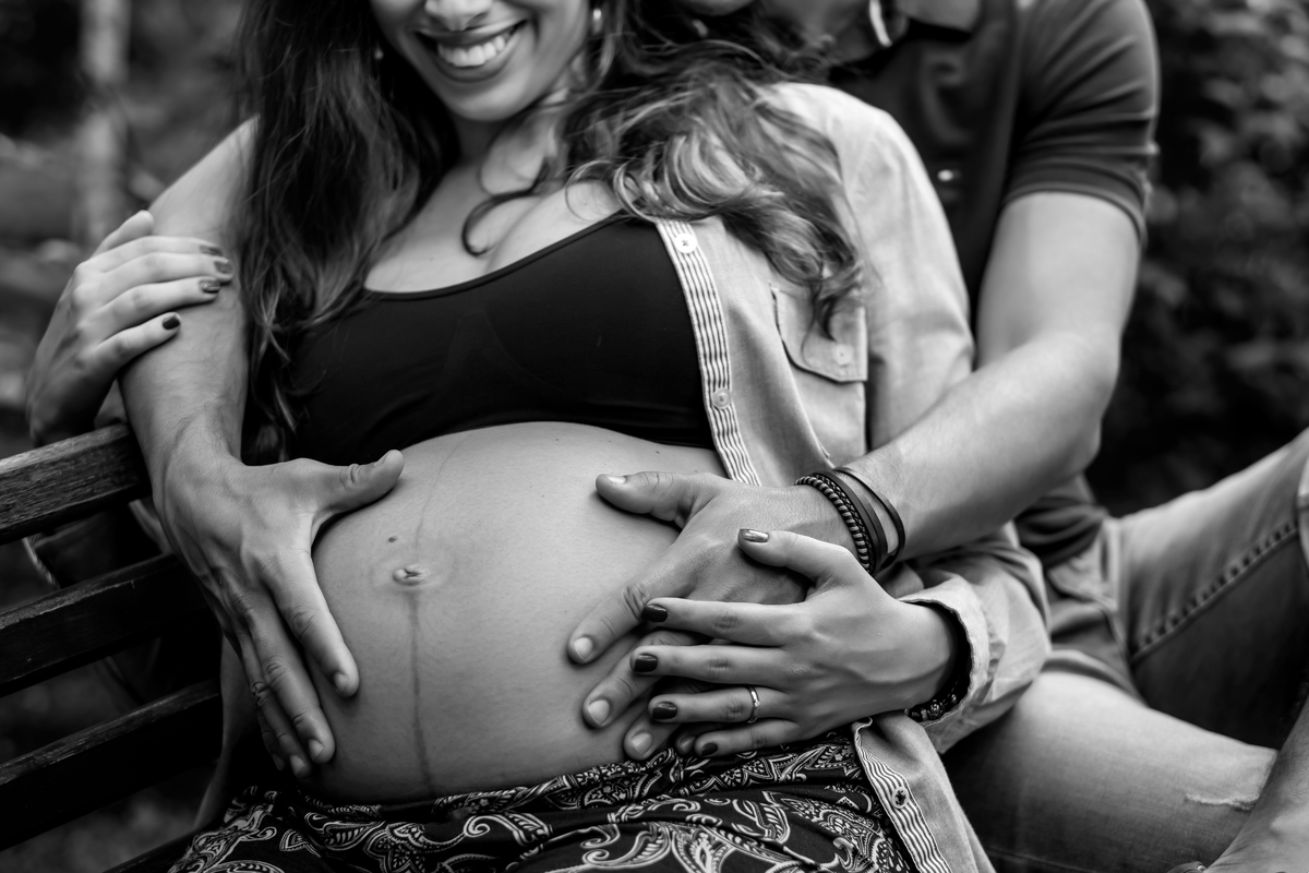 ensaio gestante em casa