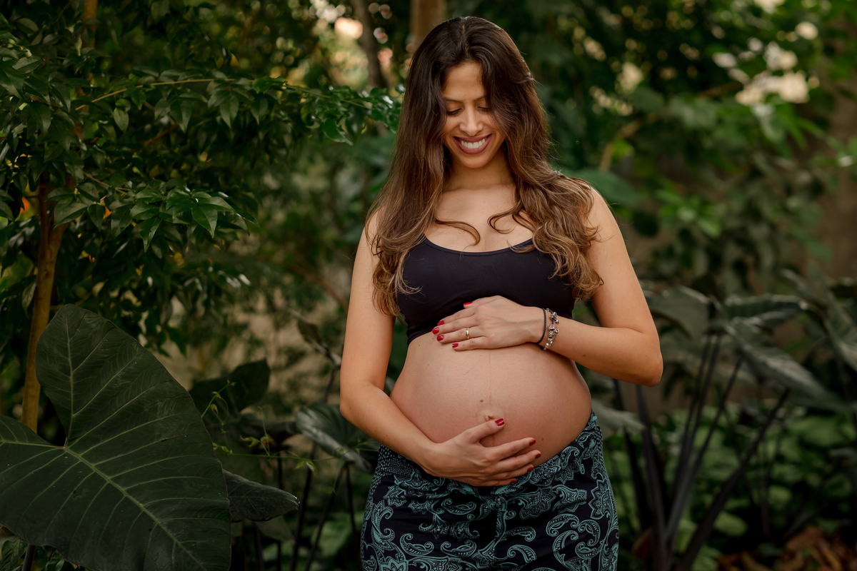 ensaio gestante em casa