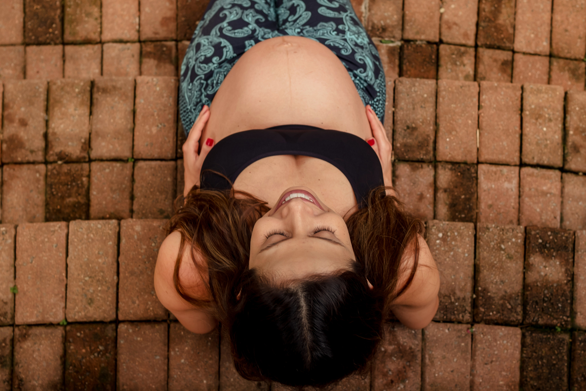 ensaio gestante em casa