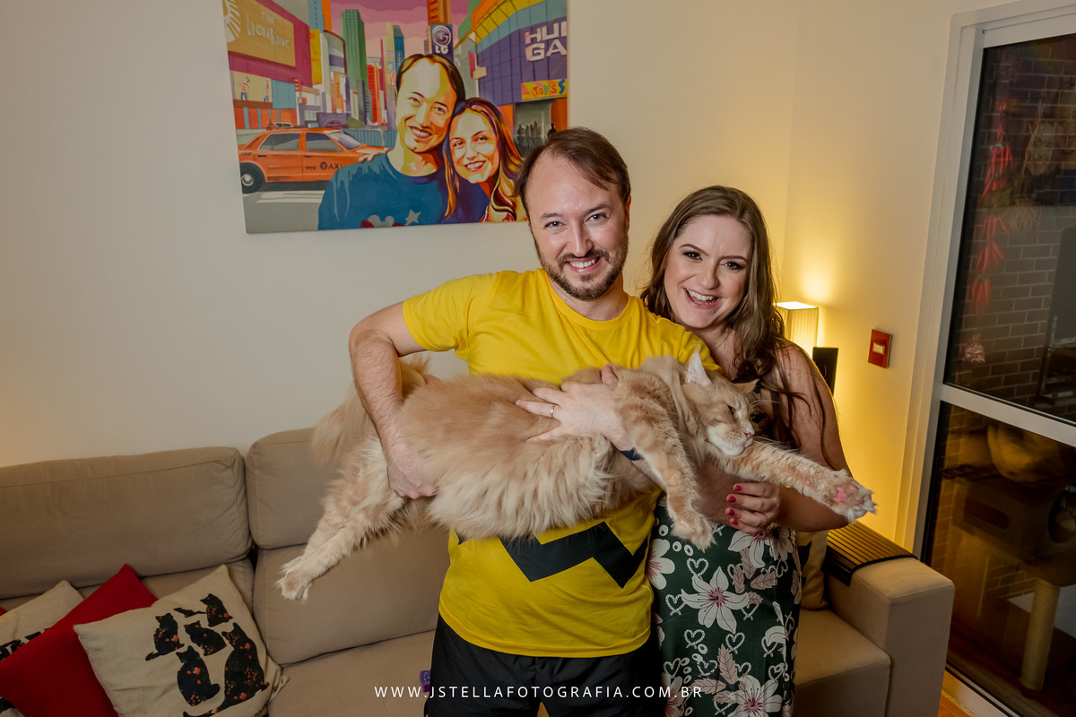 ensaio gestante em casa