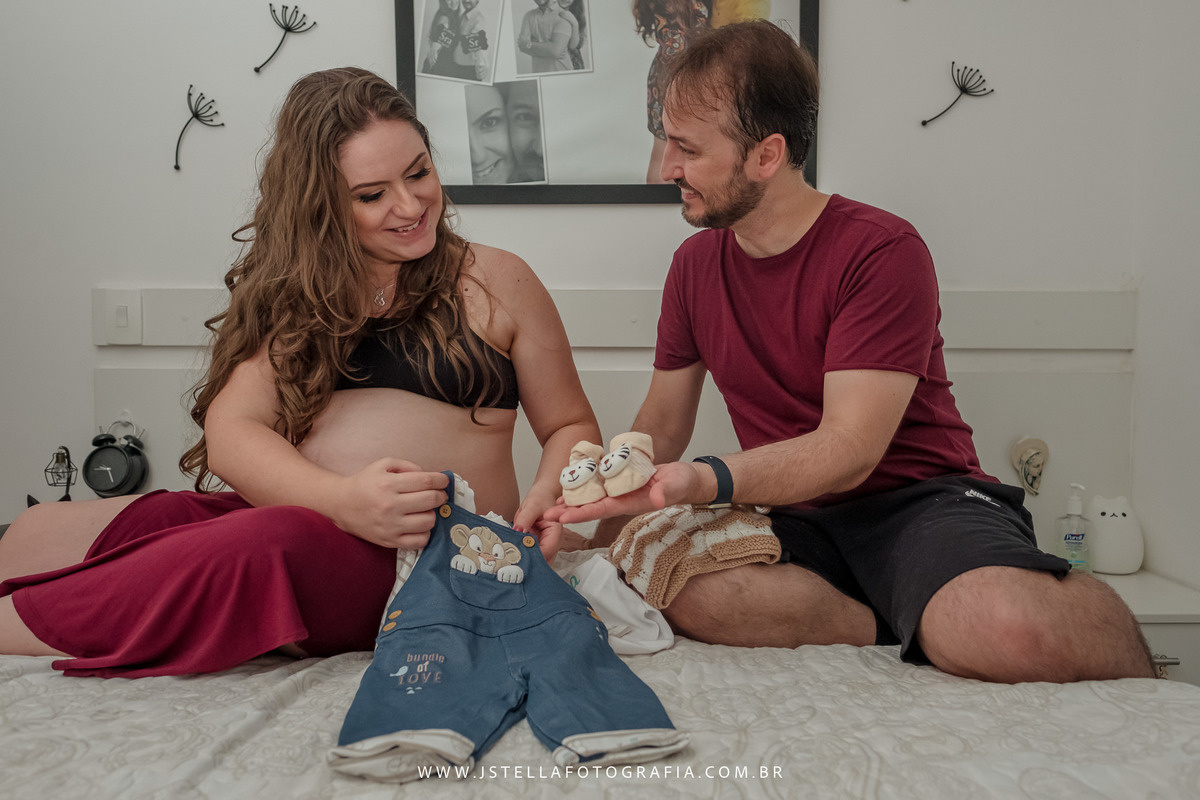 ensaio gestante em casa