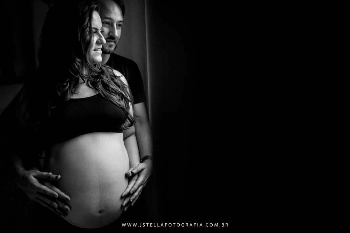 ensaio gestante em casa