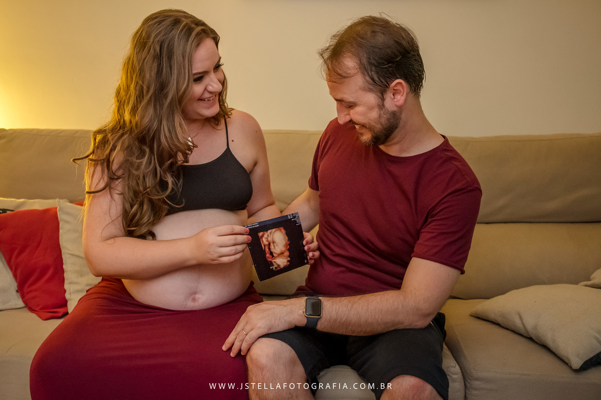 ensaio gestante em casa