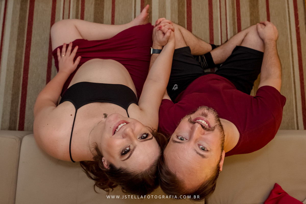 ensaio gestante em casa