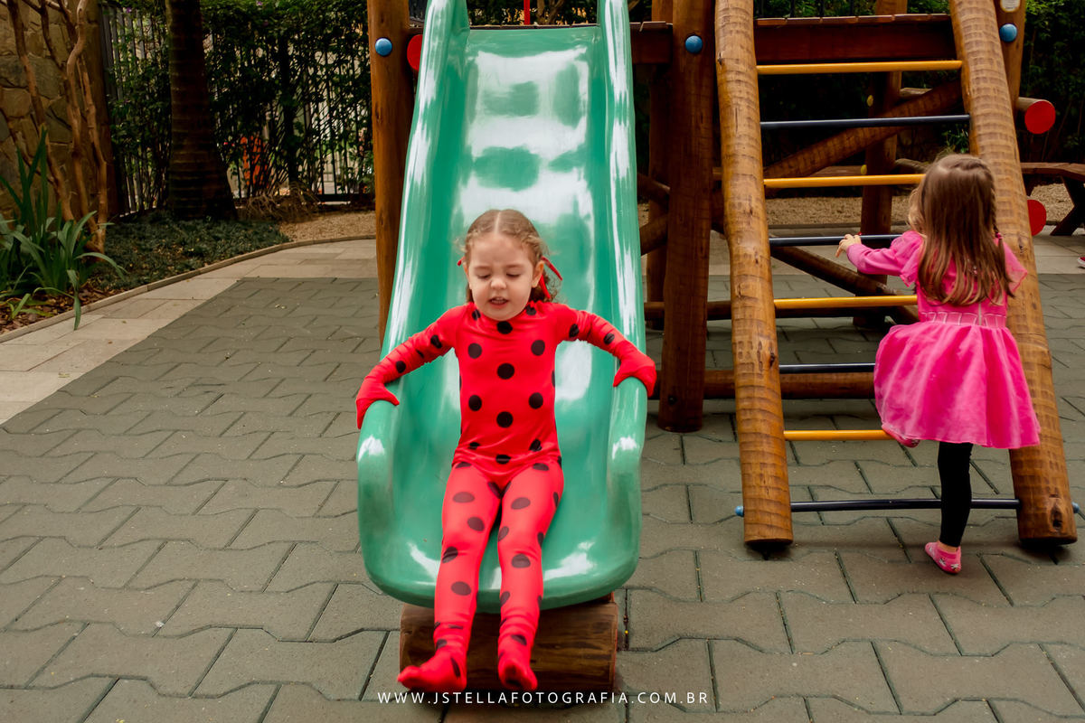 ladybug no escorregador