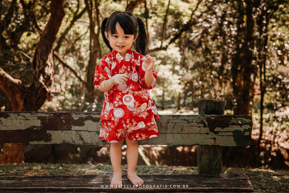ensaio infantil temático japonesa