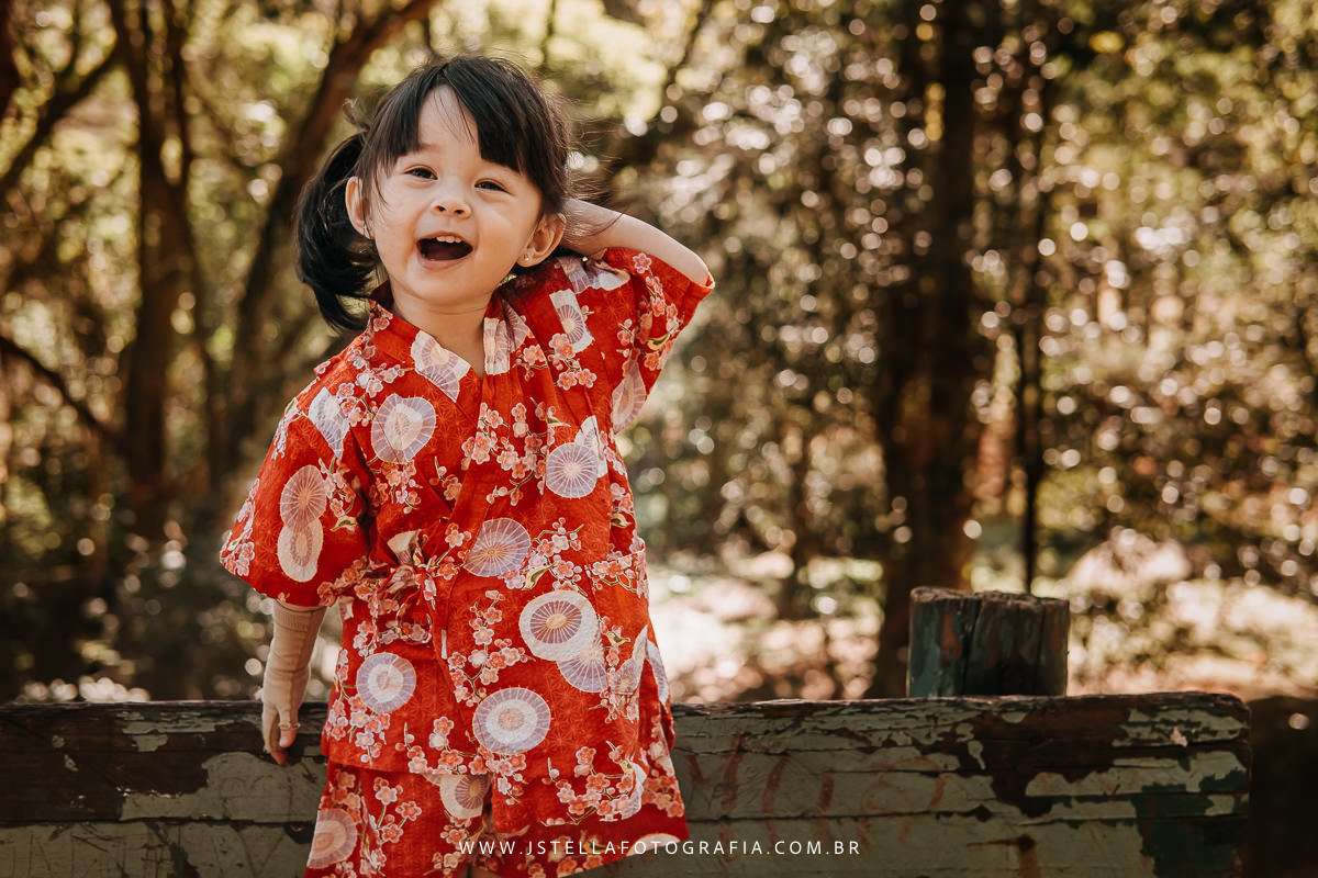 ensaio infantil temático japonesa
