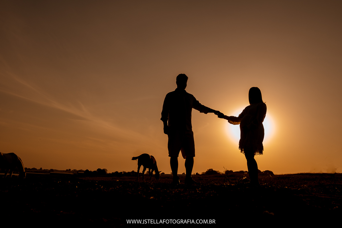 por do sol ensaio gestante
