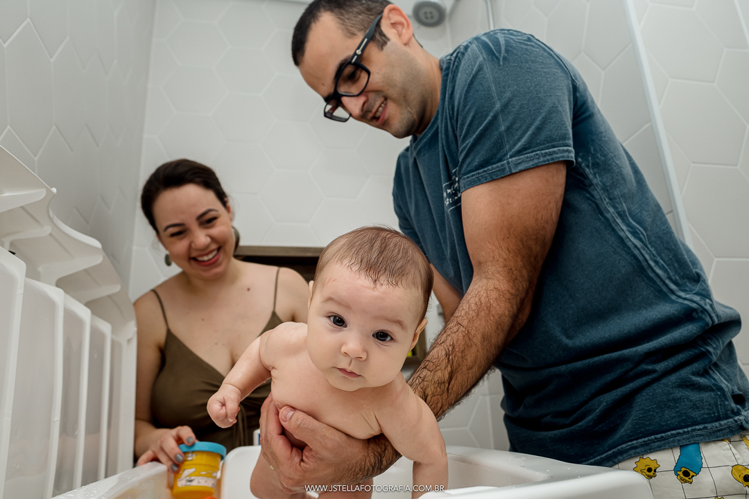 acompanhamento banho do bebê