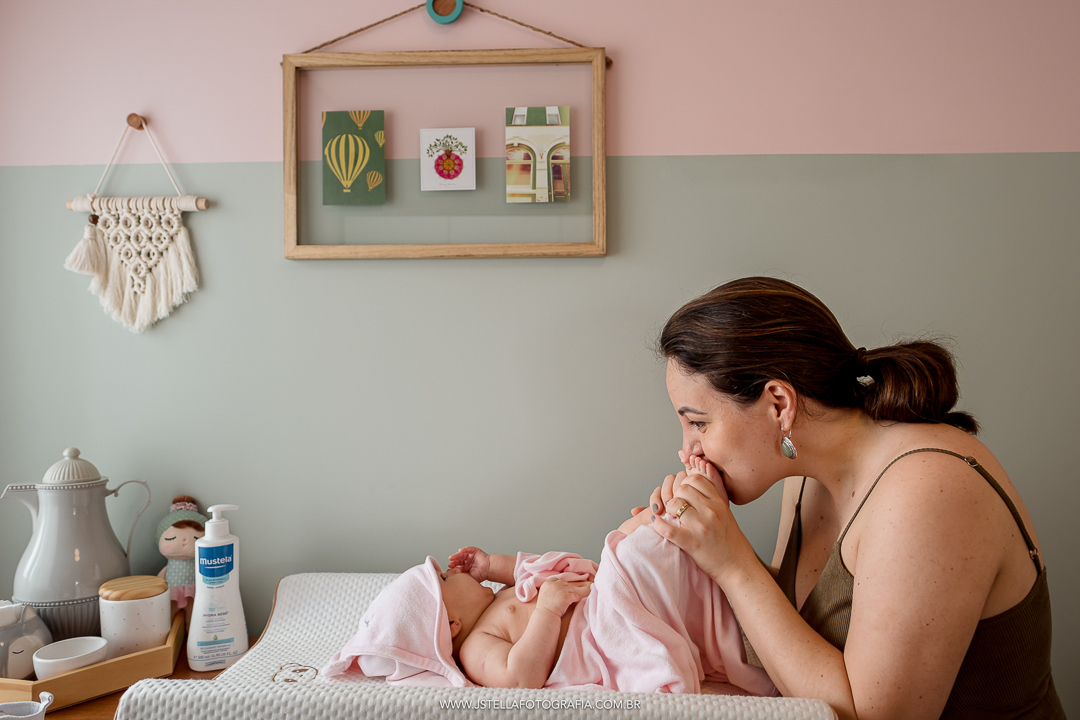 acompanhamento banho do bebê