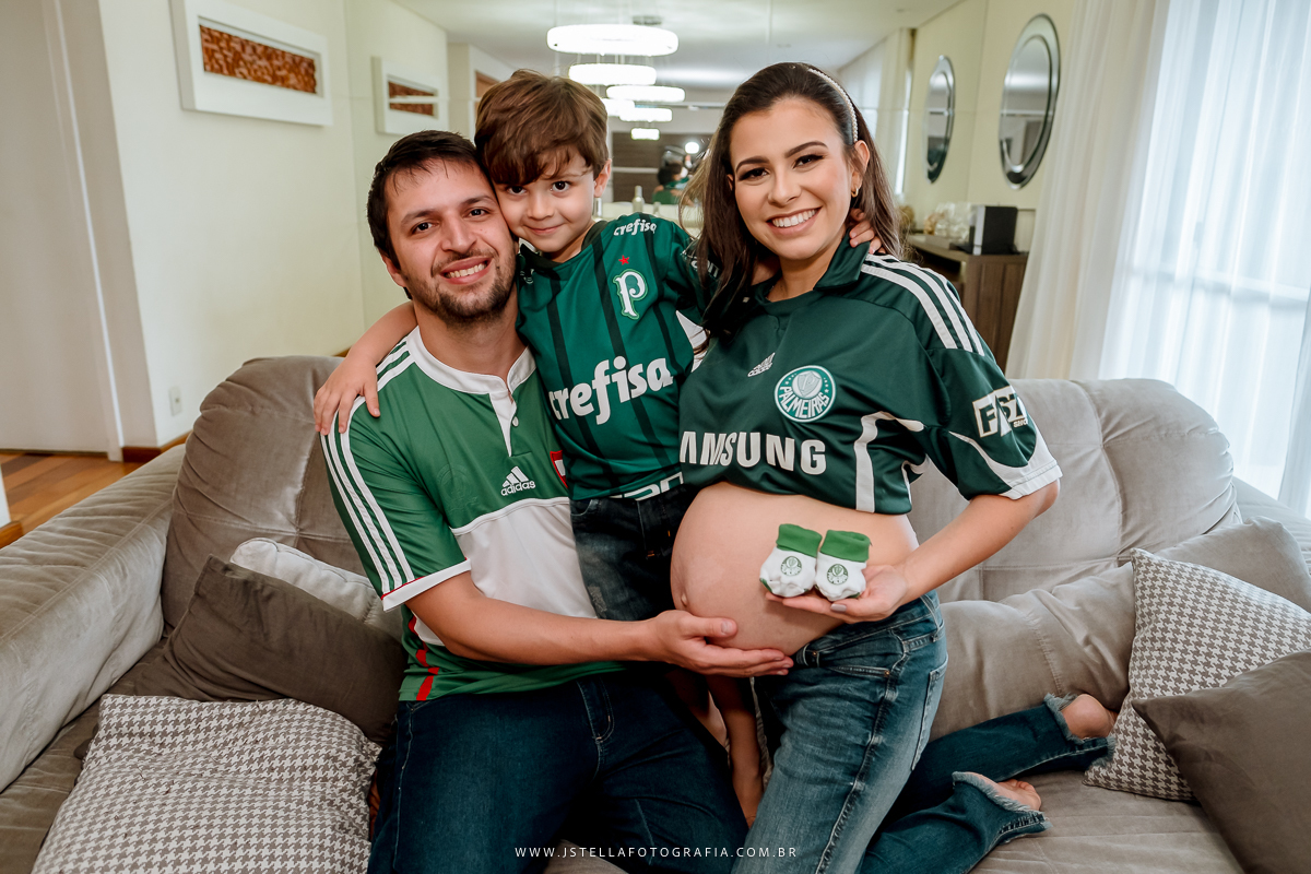 foto gestante em casa