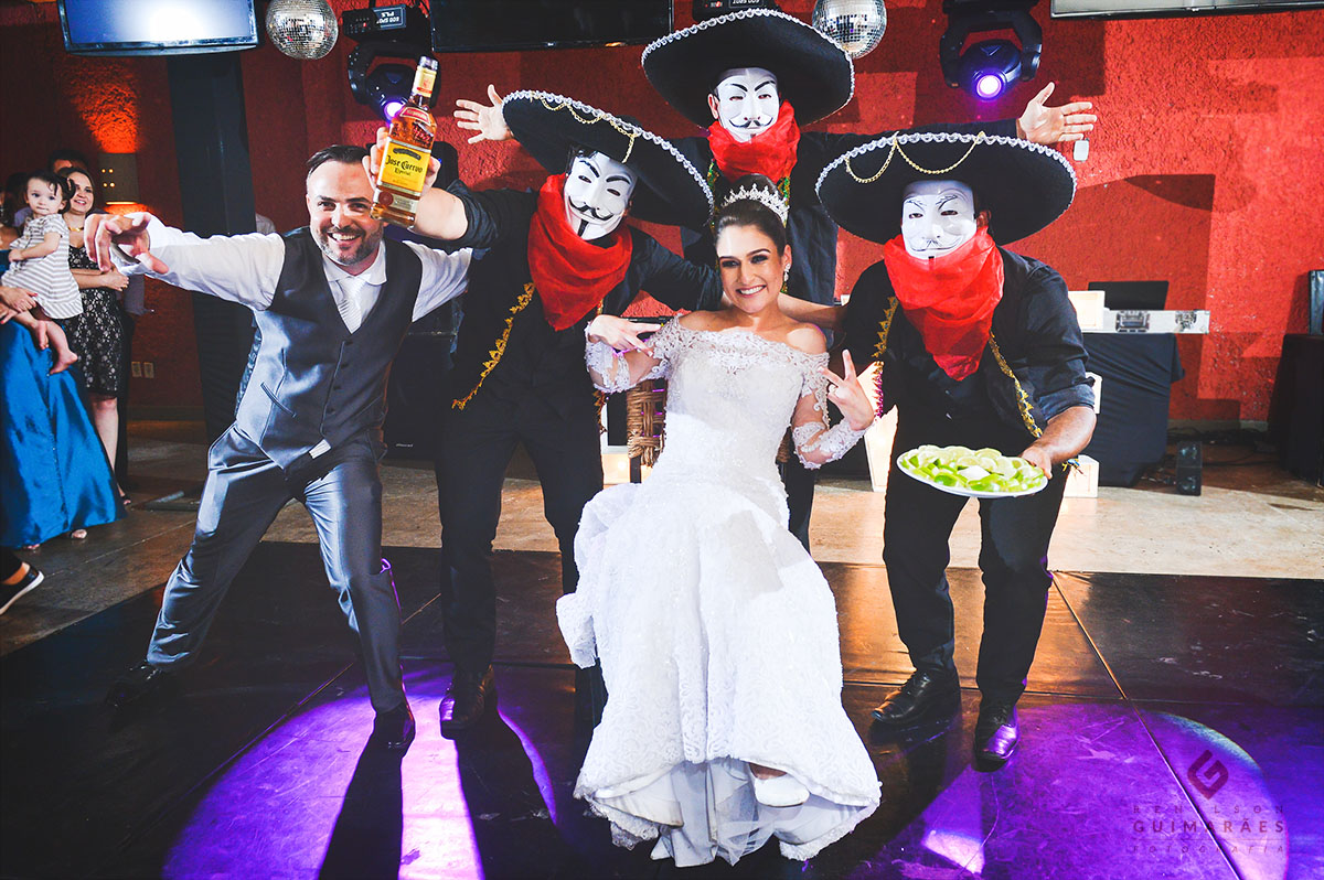 tequila para os noivos