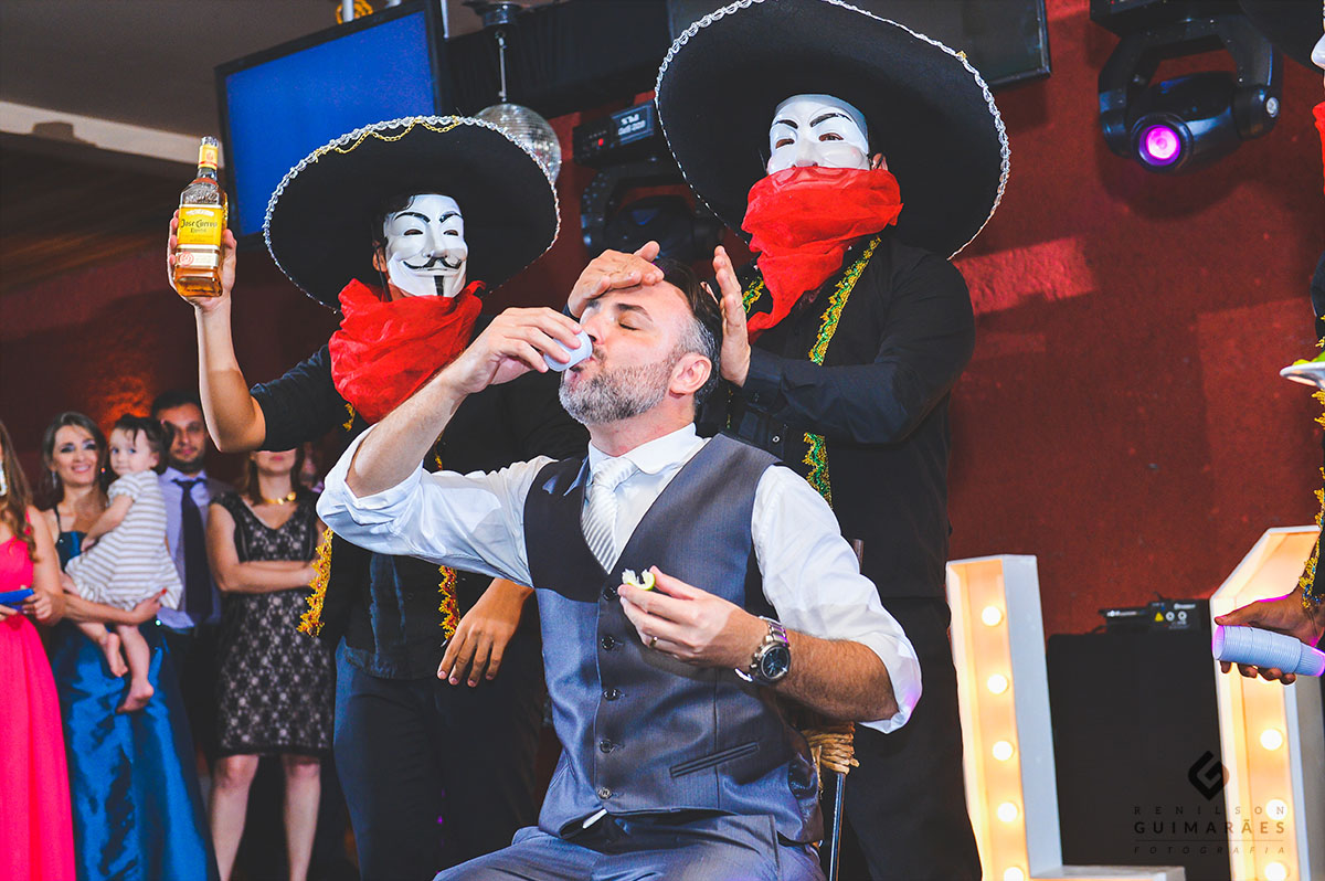 tequila para os noivos