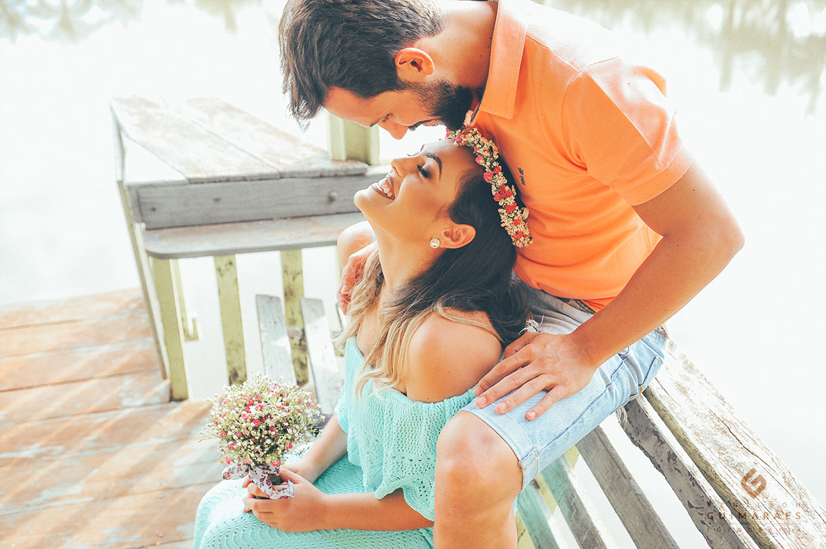 Ensaio divertido dos noivos