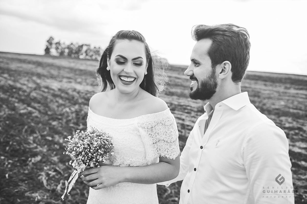 Ensaio pré-casamento na plantação