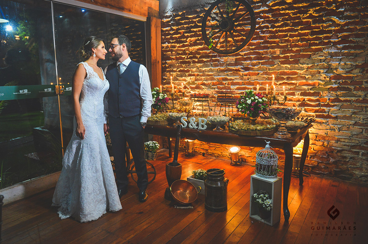 foto do casal na recepção