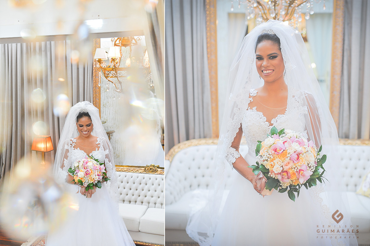 A noiva Natalia pronta