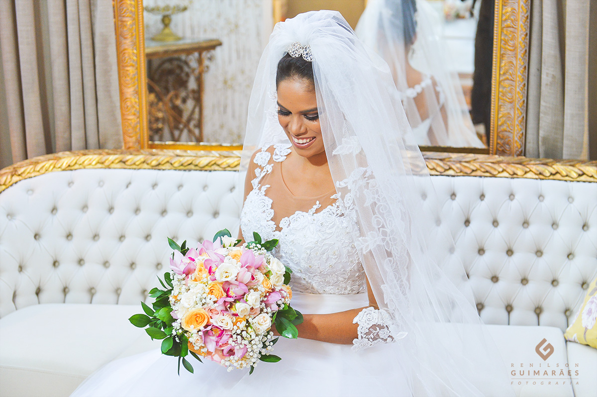 A noiva Natalia pronta