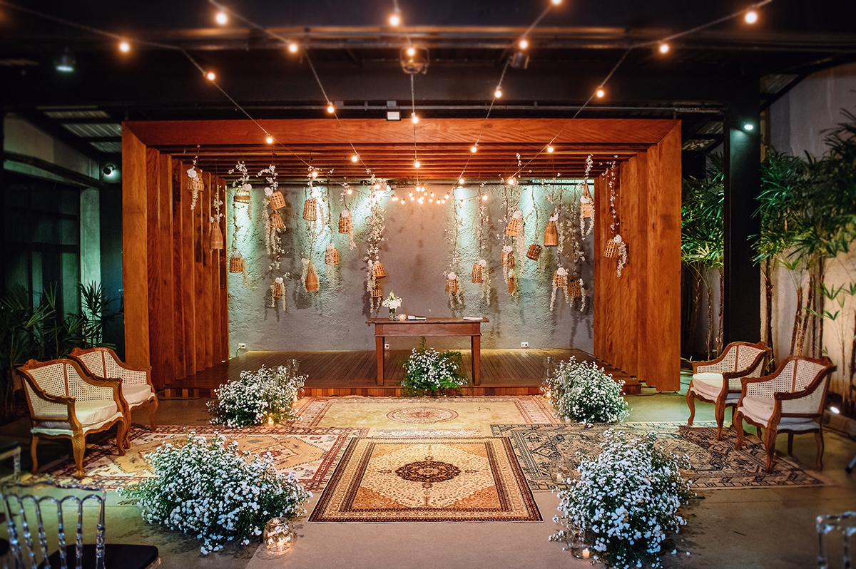 Decoração de casamento no empório Guimarães 