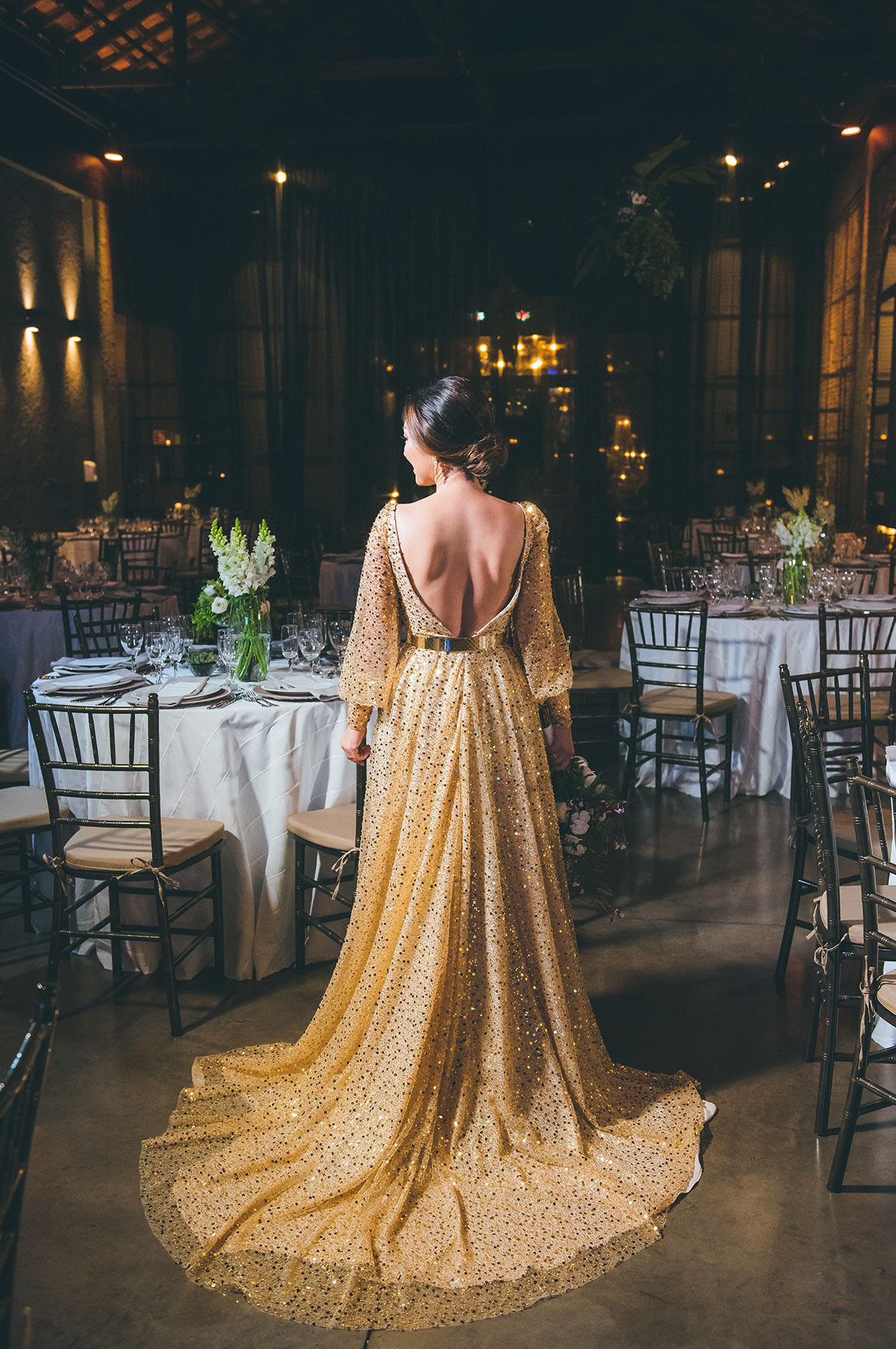 A noiva Carol no local da festa