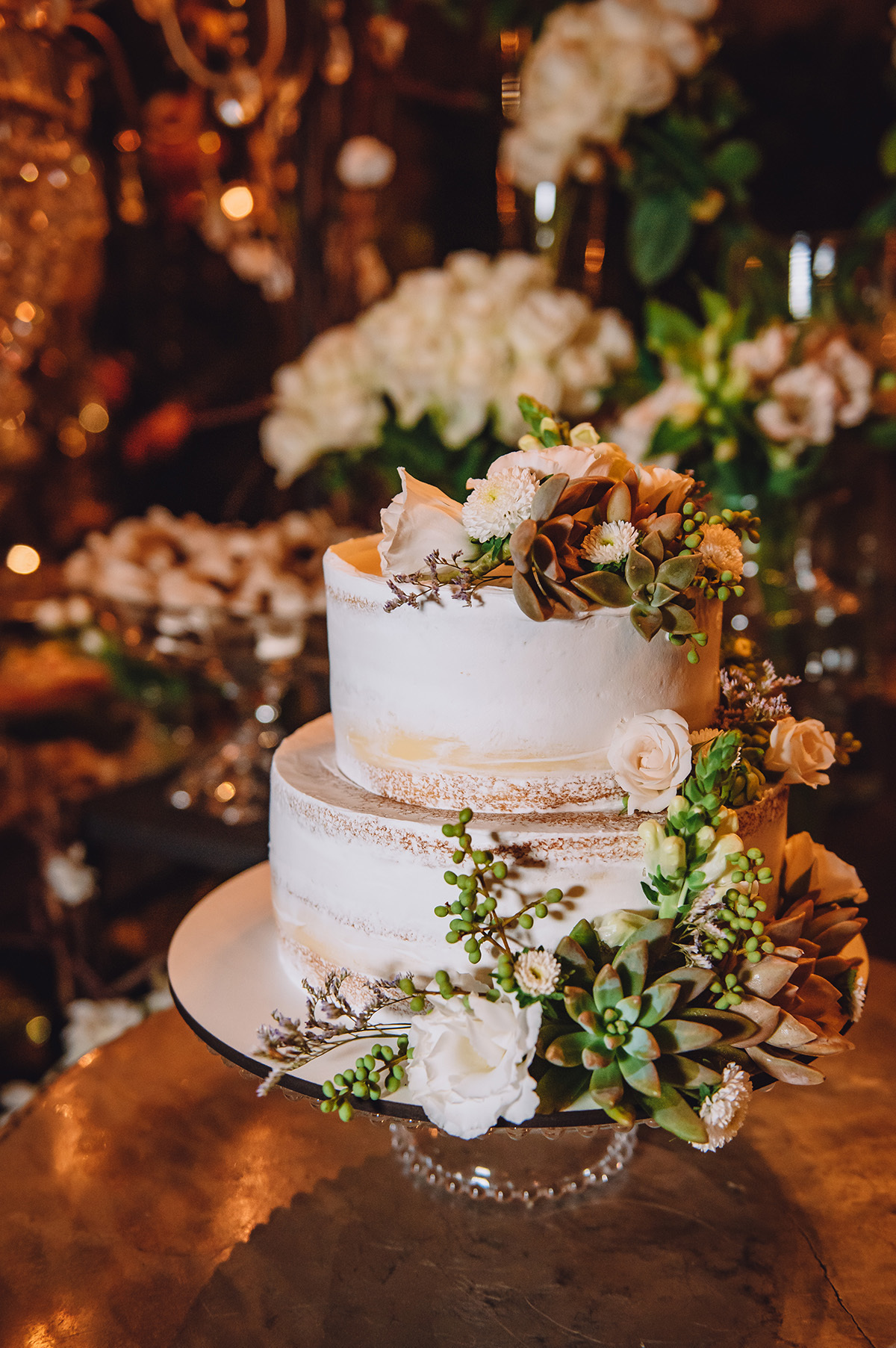 O bolo lindo de casamento 