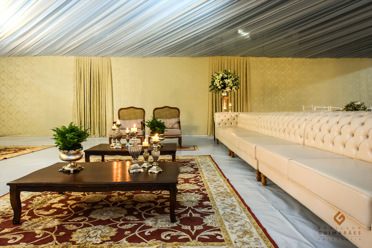 Decoração da festa com velas