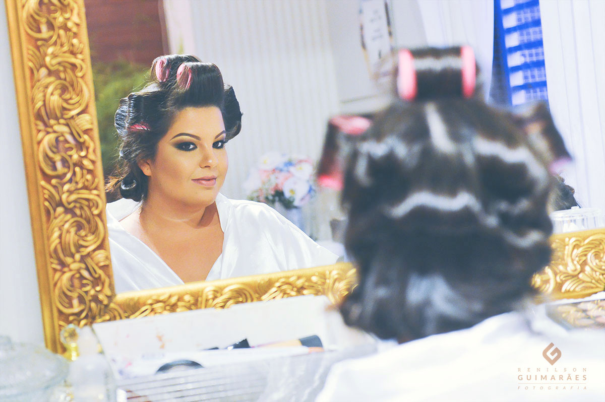 A maquiagem da noiva