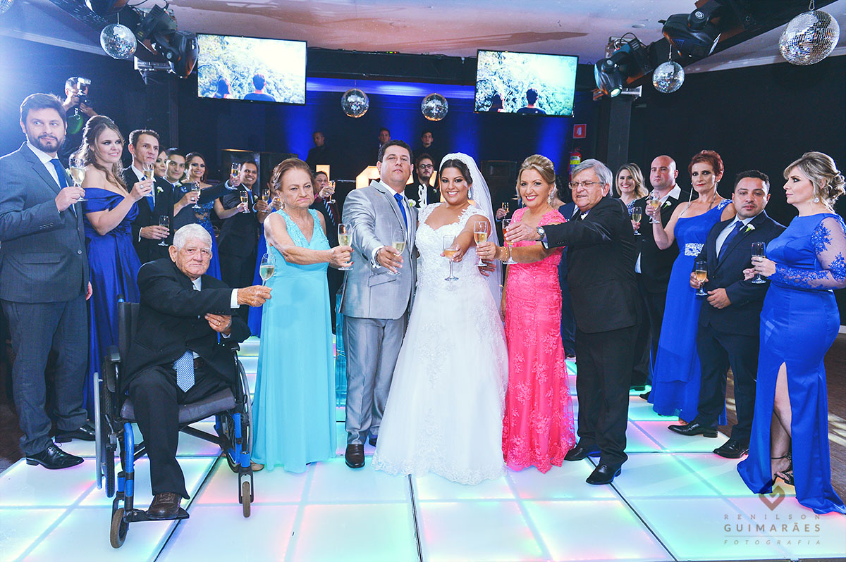 o brinde com os pais