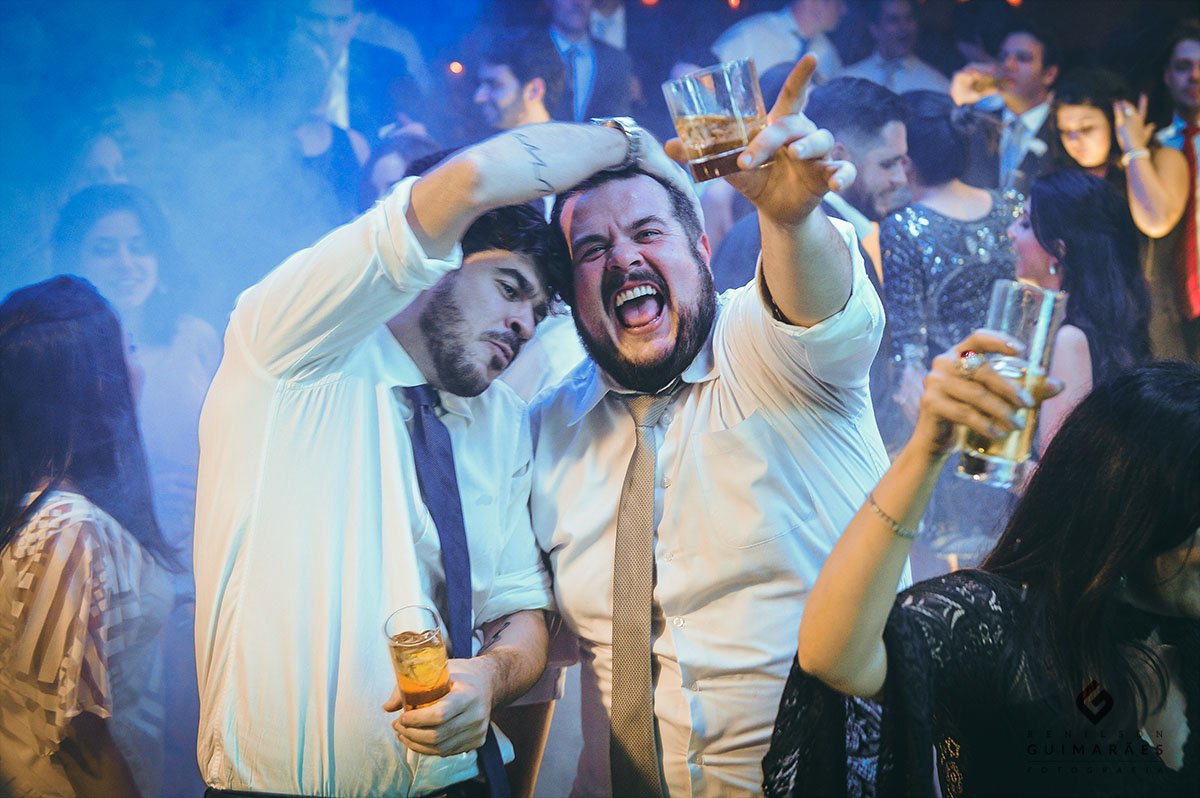 descontração na festa