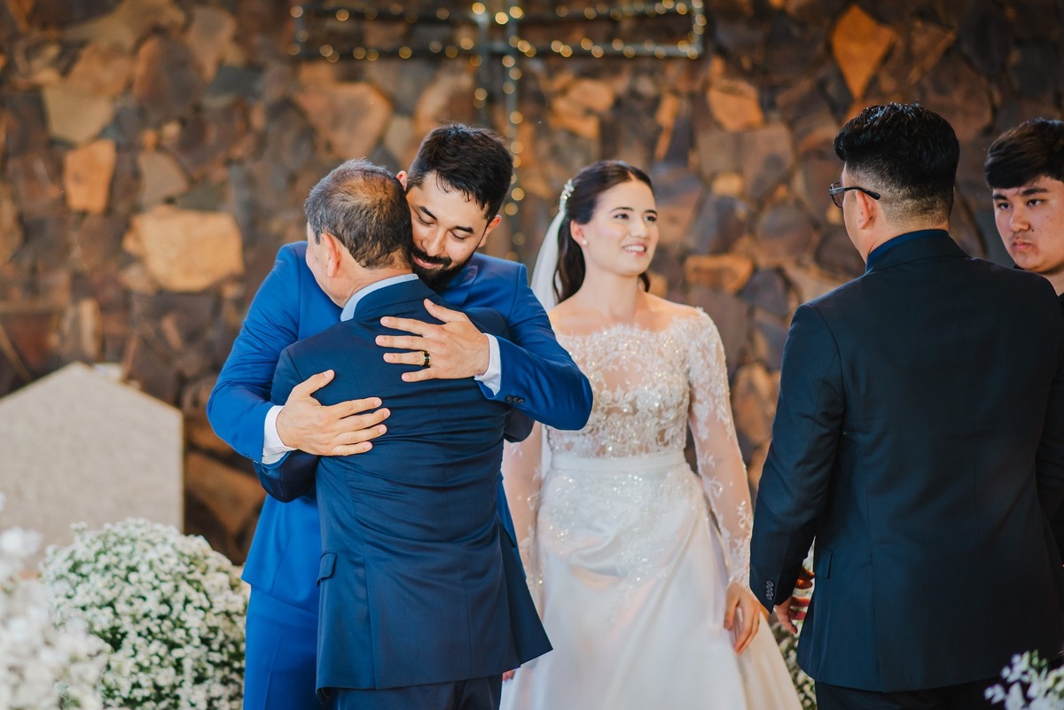 Abraços nos padrinhos
