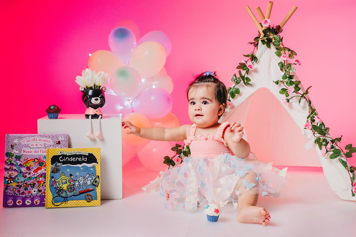foto infantil em estúdio