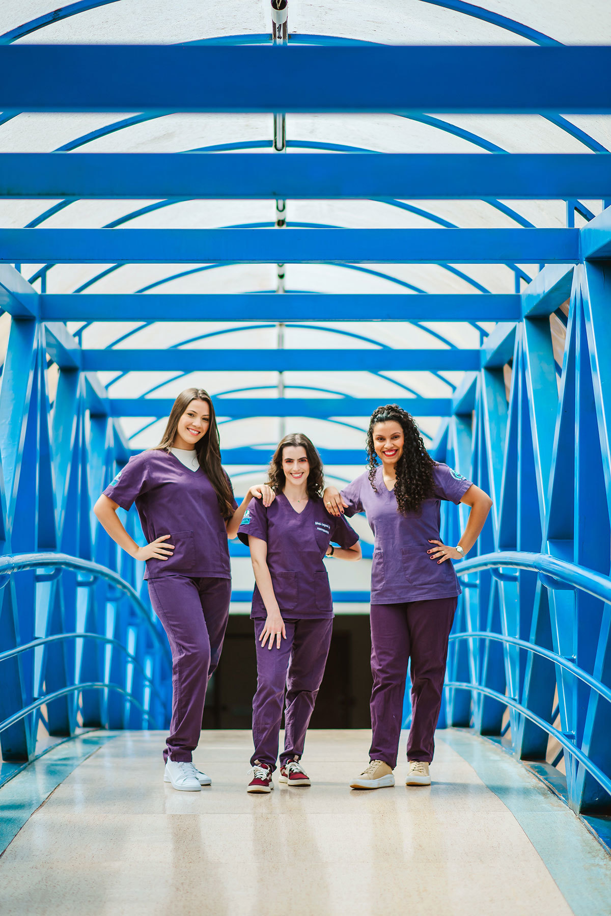 Formandas de fisioterapia posando para a foto