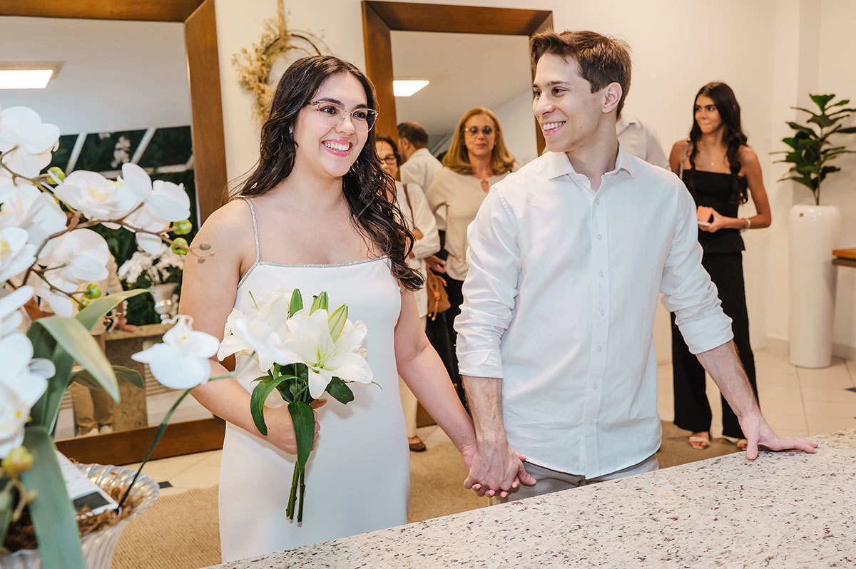 casamento civil do casal no cartório Negrão em Londrina