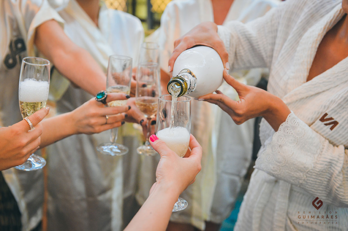 As amigas da noiva no making of