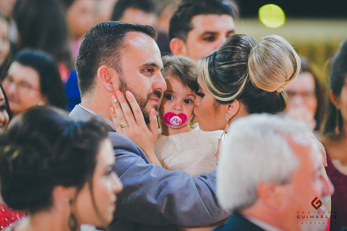 momento de carinho dos padrinhos